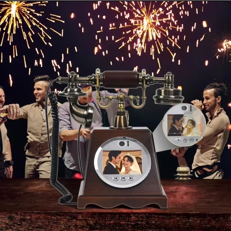 Photo Booth Machine - New Arrival Walnut Antique Telephone Video