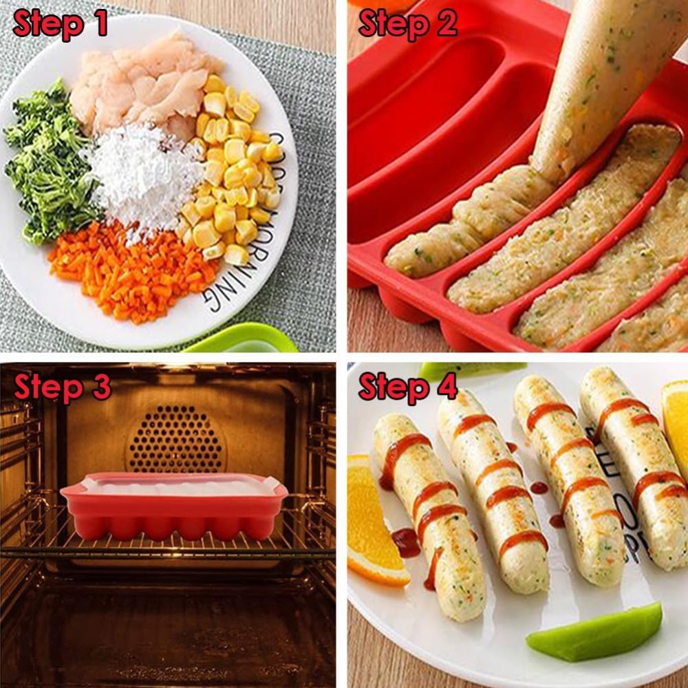 1Pcs Silicone Sausage Mold 6-c - Hot Dog Vending Cart 评论和价格